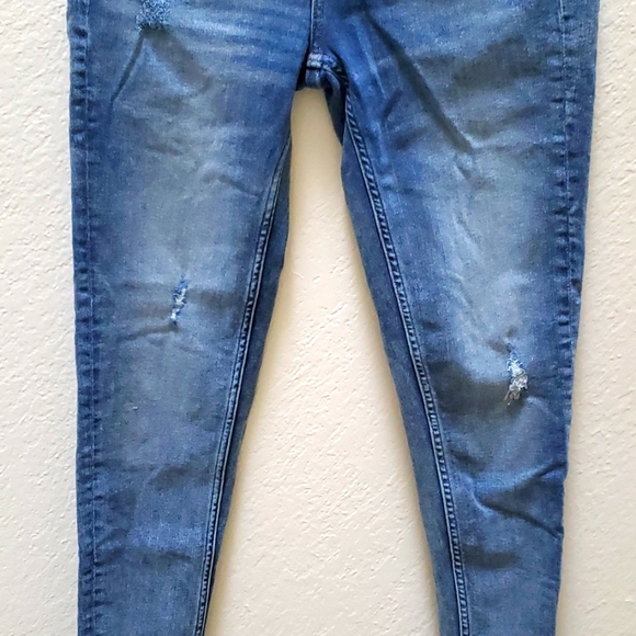 Zara Basic Z1975 Distressed Mid Rise Skinny Jeans Size 4 - Picture 2 of 9